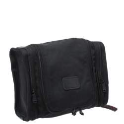 Pre Owned Tumi Black Nylon Alpha II Hanging Travel Clutch
