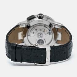 Ulysse Nardin Black Ceramic 18K White Gold Alligator Leather Perpetual Calendar El Toro 320-00 Men's Wristwatch 43 mm