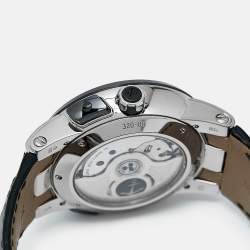 Ulysse Nardin Black Ceramic 18K White Gold Alligator Leather Perpetual Calendar El Toro 320-00 Men's Wristwatch 43 mm