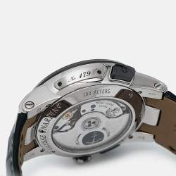 Ulysse Nardin Black Ceramic 18K White Gold Alligator Leather Perpetual Calendar El Toro 320-00 Men's Wristwatch 43 mm