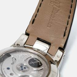 Ulysse Nardin Black Ceramic 18K White Gold Alligator Leather Perpetual Calendar El Toro 320-00 Men's Wristwatch 43 mm
