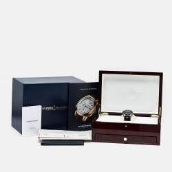 Ulysse Nardin Black Ceramic 18K White Gold Alligator Leather Perpetual Calendar El Toro 320-00 Men's Wristwatch 43 mm