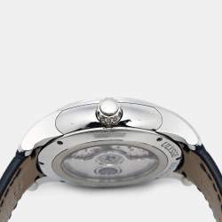 Pre Owned Ulysse Nardin Navy Blue Stainless Steel Alligator Leather Dual Time 3243-132LE/BQ Men's Wristwatch 42 mm