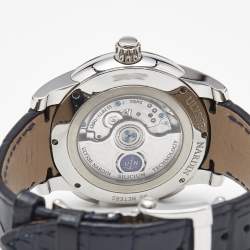 Pre Owned Ulysse Nardin Navy Blue Stainless Steel Alligator Leather Dual Time 3243-132LE/BQ Men's Wristwatch 42 mm