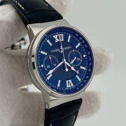 Pre Owned Ulysse Nardin Maxi Marine 353-66-3/323 Automatic Blue Dial Stainless Steel Men's Wristwatch 41 mm
