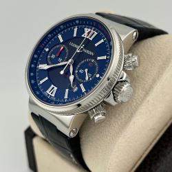 Pre Owned Ulysse Nardin Maxi Marine 353-66-3/323 Automatic Blue Dial Stainless Steel Men's Wristwatch 41 mm