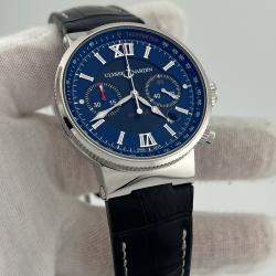 Pre Owned Ulysse Nardin Maxi Marine 353-66-3/323 Automatic Blue Dial Stainless Steel Men's Wristwatch 41 mm