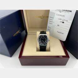 Pre Owned Ulysse Nardin Michelangelo Big Date 233-68 Automatic Black Dial Stainless Steel Men's Wristwatch 35 mm