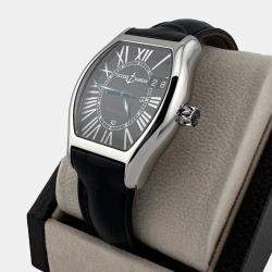 Pre Owned Ulysse Nardin Michelangelo Big Date 233-68 Automatic Black Dial Stainless Steel Men's Wristwatch 35 mm
