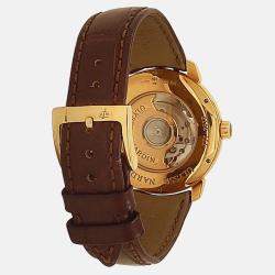 Pre Owned Ulysse Nardin Classico 8156-111-2/91 Automatic Silver Dial 18k Rose Gold Men's Wristwatch 40mm