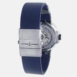Pre Owned Ulysse Nardin Marine Tourbillon 1283-181/E3 Automatic Blue Dial Stainless Steel Men's Wristwatch 43 mm