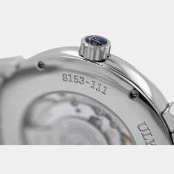 Pre Owned Ulysse Nardin Classic 8153-111 Automatic Blue Dial Stainless Steel Men's Wristwatch 40mm