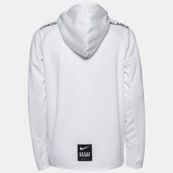 Nike X Undercover White Synthetic Logo Printed Hoodie M