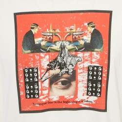 Pre Owned Undercover White Graphic Print Cotton Crew Neck T-Shirt M/L