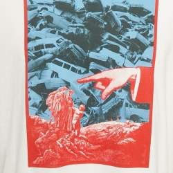 مملوكة مسبقًا تي شيرت أندركوفر قطن طباعة جرافيك أبيض متوسط