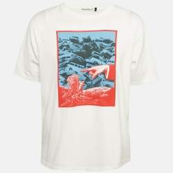 Pre Owned Undercover White Graphic Print Cotton T-Shirt M