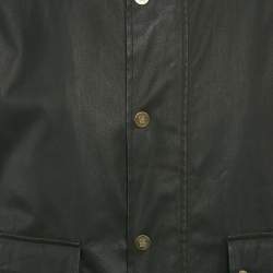 CH Carolina Herrera Black Gabardine Windbreaker Bomber Jacket L