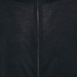 Ermenegildo Zegna Navy Blue Wool Zip-Up Cardigan L