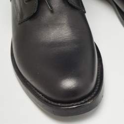 Pre Owned Saint Laurent Black Leather Buckle Detail Ankle Boots Size 40