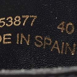 Pre Owned Saint Laurent Black Leather Buckle Detail Ankle Boots Size 40