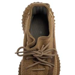 Adidas Yeezy Beige Knit Fabric Boost 350 V2 Earth Sneakers Size 38 2/3
