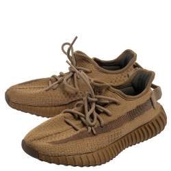 Adidas Yeezy Beige Knit Fabric Boost 350 V2 Earth Sneakers Size 38 2/3