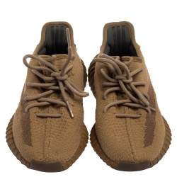 Adidas Yeezy Beige Knit Fabric Boost 350 V2 Earth Sneakers Size 38 2/3