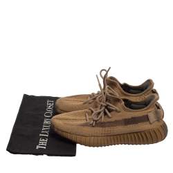 Adidas Yeezy Beige Knit Fabric Boost 350 V2 Earth Sneakers Size 38 2/3