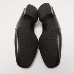 Tod's Black Leather Penny Slip On Loafers Size 41.5