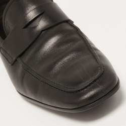Tod's Black Leather Penny Slip On Loafers Size 41.5