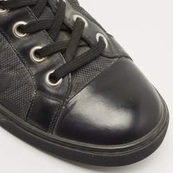 Louis Vuitton Damier Graphite Fabric and Suede Trim Zip Up High Top Sneakers Size 41