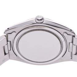 Pre Owned Rolex Silver Stainless Steel Oyster Date Precision 6694 Men's Wristwatch 33 MM