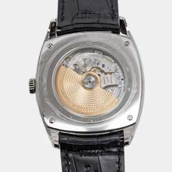 Vacheron Constantin Silver 18K White Gold Alligator Leather Harmony Dual Time 7810S/000G-B142 Men's Wristwatch 40 mm