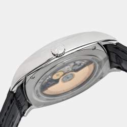 Vacheron Constantin Silver 18K White Gold Alligator Leather Harmony Dual Time 7810S/000G-B142 Men's Wristwatch 40 mm