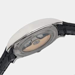 Vacheron Constantin Silver 18K White Gold Alligator Leather Harmony Dual Time 7810S/000G-B142 Men's Wristwatch 40 mm