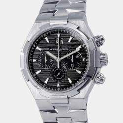 Vacheron Constantin Black Stainless Steel Overseas Automatic Men's Wristwatch 42 mm