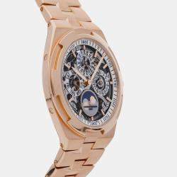 Vacheron Constantin Skeleton 18k Rose Gold Overseas 4300V/120R-B547 Automatic Men's Wristwatch 41 mm