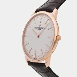 Vacheron Constantin Silver 18k Rose Gold Patrimony 81180/000R-9159 Manual Winding Men's Wristwatch 40 mm
