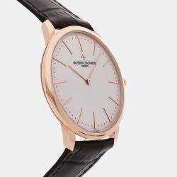 Vacheron Constantin Silver 18k Rose Gold Patrimony 81180/000R-9159 Manual Winding Men's Wristwatch 40 mm