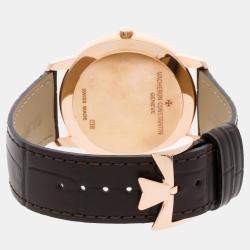 Vacheron Constantin Silver 18k Rose Gold Patrimony 81180/000R-9159 Manual Winding Men's Wristwatch 40 mm