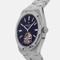 Vacheron Constantin Blue Stainless Steel Overseas 6000V/110A-B544 Automatic Men's Wristwatch 42 mm