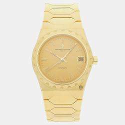 Vacheron Constantin Champagne 18k Yellow Gold Historiques 46003/411J Automatic Men's Wristwatch 34 mm