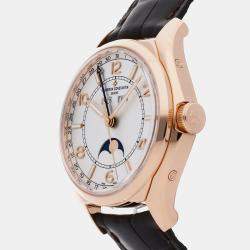 Vacheron Constantin Silver 18k Rose Gold Fiftysix 4000E/000R-B438 Automatic Men's Wristwatch 40 mm