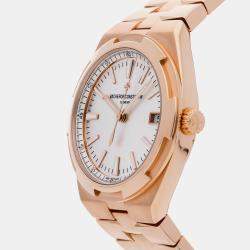 Vacheron Constantin Silver 18k Rose Gold Overseas 4500V/000R-B127 Automatic Men's Wristwatch 41 mm