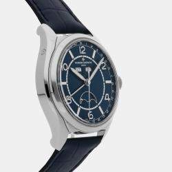 Vacheron Constantin Blue Stainless Steel Fiftysix 4000E/000A-B548 Automatic Men's Wristwatch 40 mm