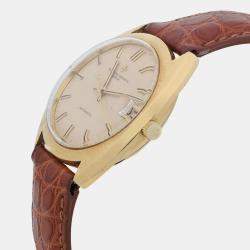 Pre Owned Vintage Vacheron Constantin 7397 18K Gold Champagne Dial Automatic Men's Wristwatch 35 mm