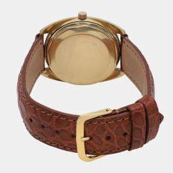 Pre Owned Vintage Vacheron Constantin 7397 18K Gold Champagne Dial Automatic Men's Wristwatch 35 mm