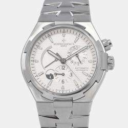 Vacheron Constantin Silver Stainless Steel Overseas 47450/B01A-9226 Automatic Men's Wristwatch 42 mm