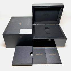 Pre Owned Vacheron Constantin Overseas Tourbillon 6000V/110R-B934 Automatic Rose Gold Blue Dial Men's Wristwatch 42.5mm