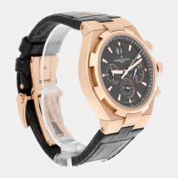 Pre Owned Vacheron Constantin Overseas 49150/000R-9338 Automatic Grey 18k Rose Gold Men's Wristwatch 43 mm